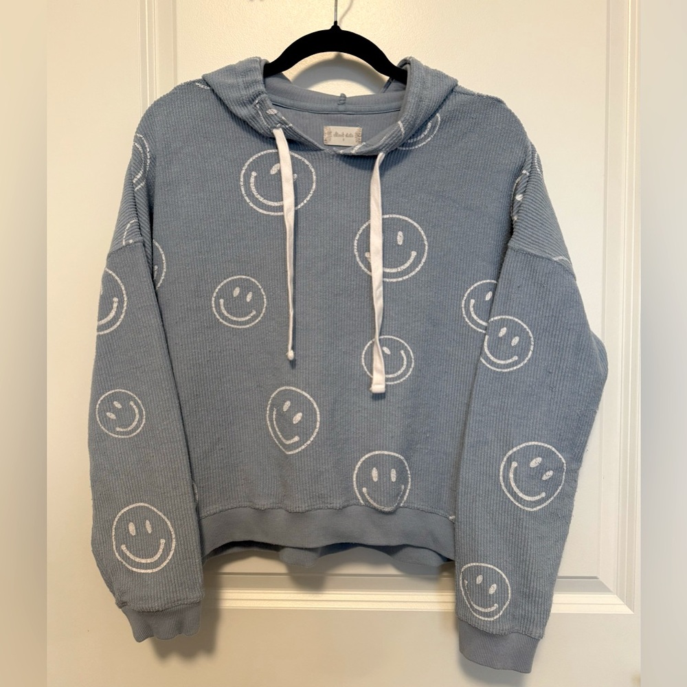 Altar’d State | Blue Smiley Face Hoodie